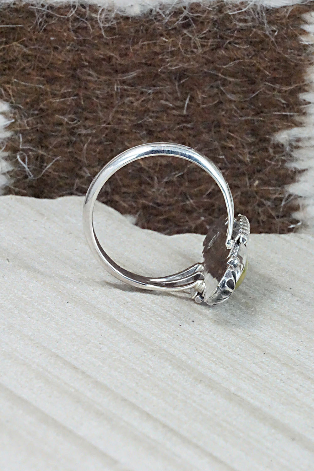 Turquoise & Sterling Silver Ring - Daniel Benally - Size 11