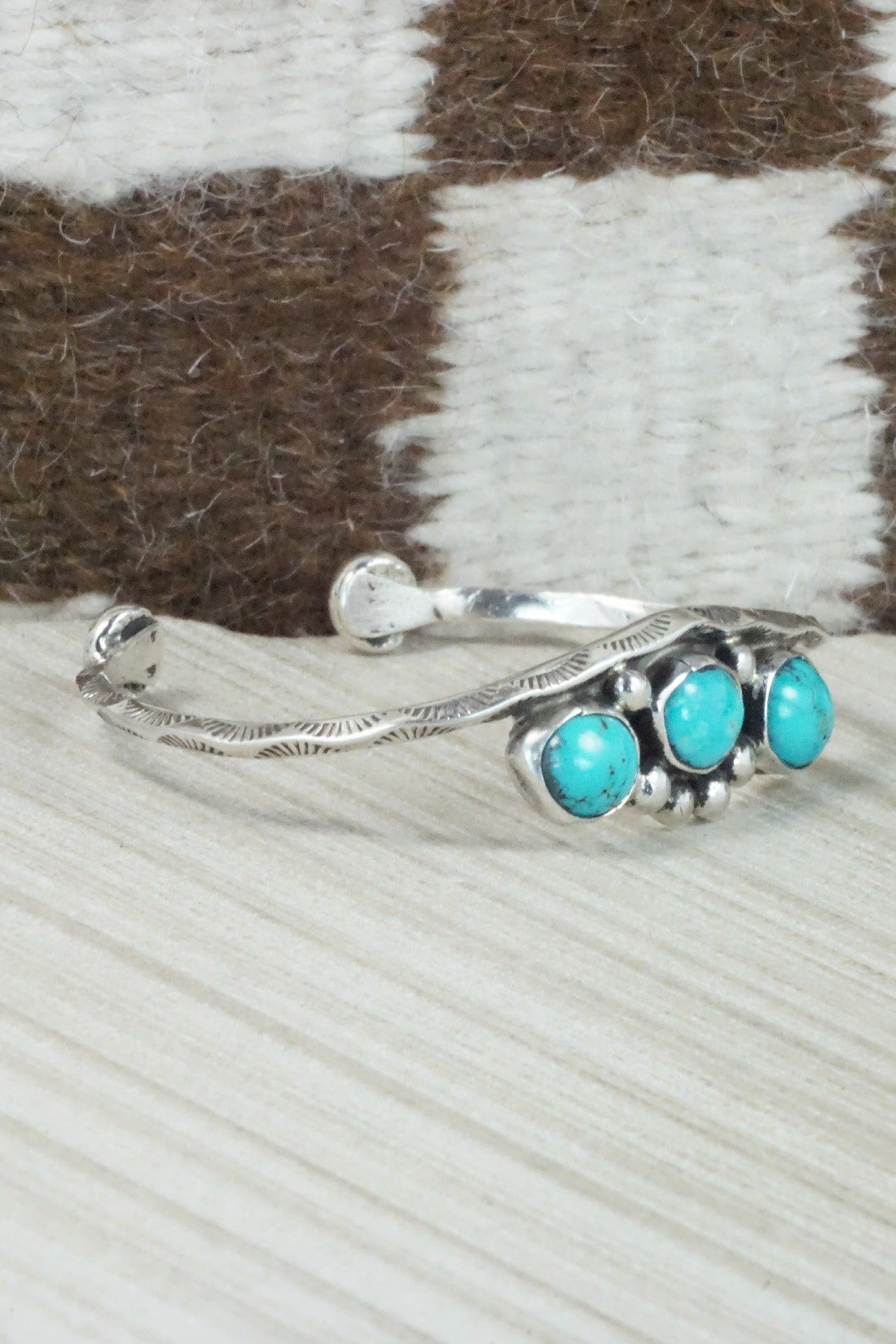 Turquoise & Sterling Silver Bracelet - Priscilla Reeder