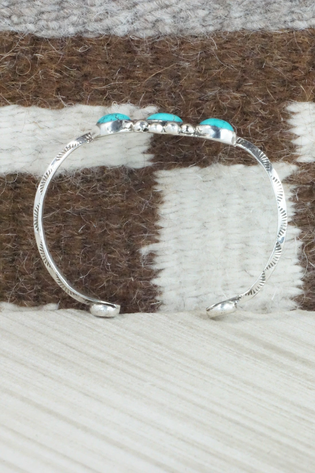 Turquoise & Sterling Silver Bracelet - Priscilla Reeder