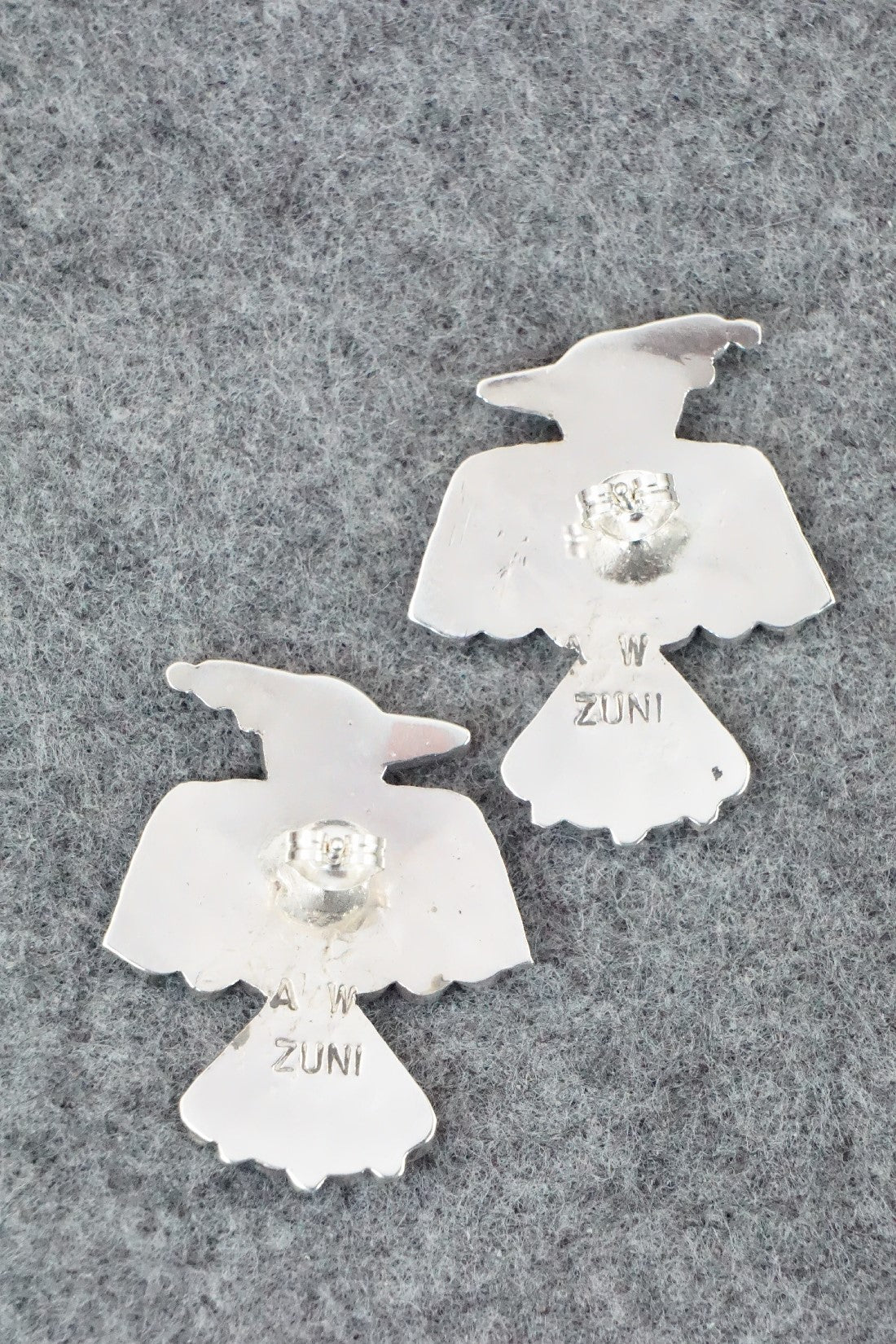 Multi Stone Inlay & Sterling Silver Earrings - Adrian Wallace
