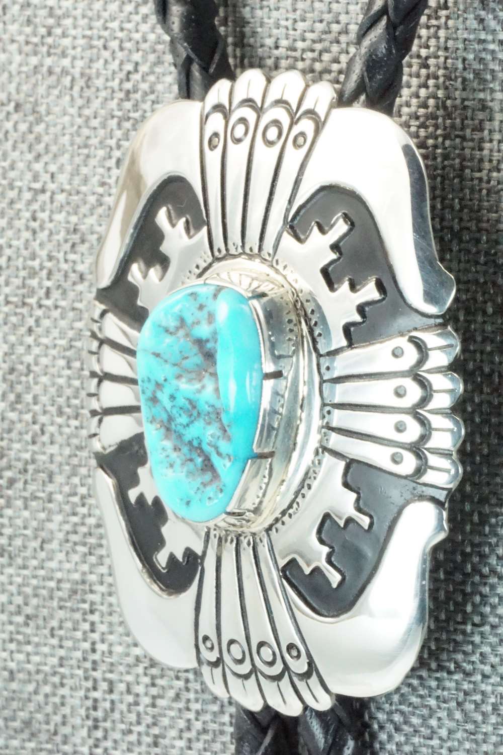 Turquoise & Sterling Silver Bolo Tie - Rosita Singer