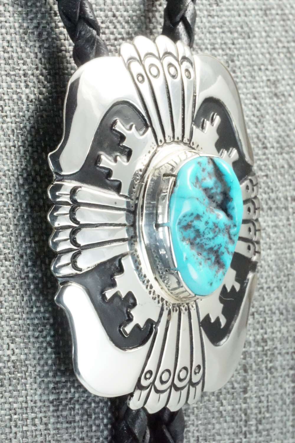 Turquoise & Sterling Silver Bolo Tie - Rosita Singer