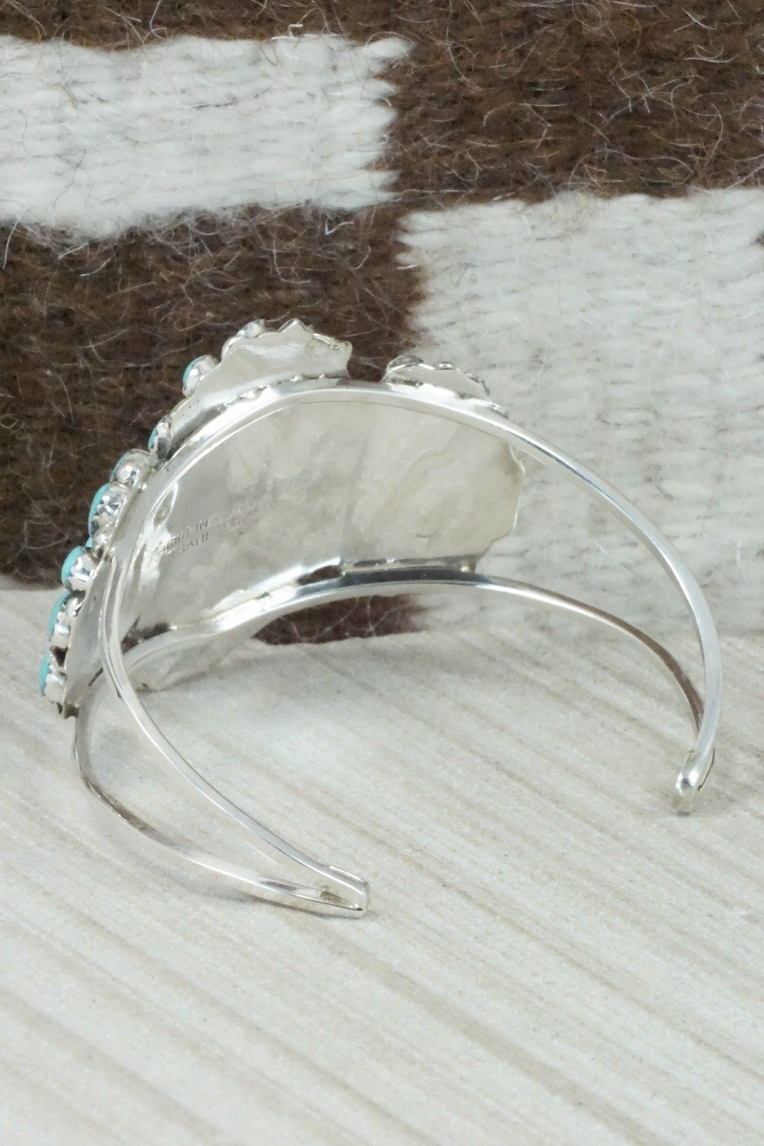 Turquoise & Sterling Silver Bracelet - Vangie Tsabatsaye