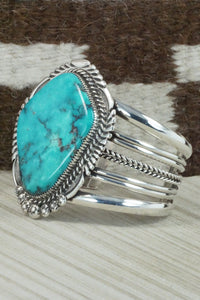 Turquoise & Sterling Silver Bracelet - Alvin Joe