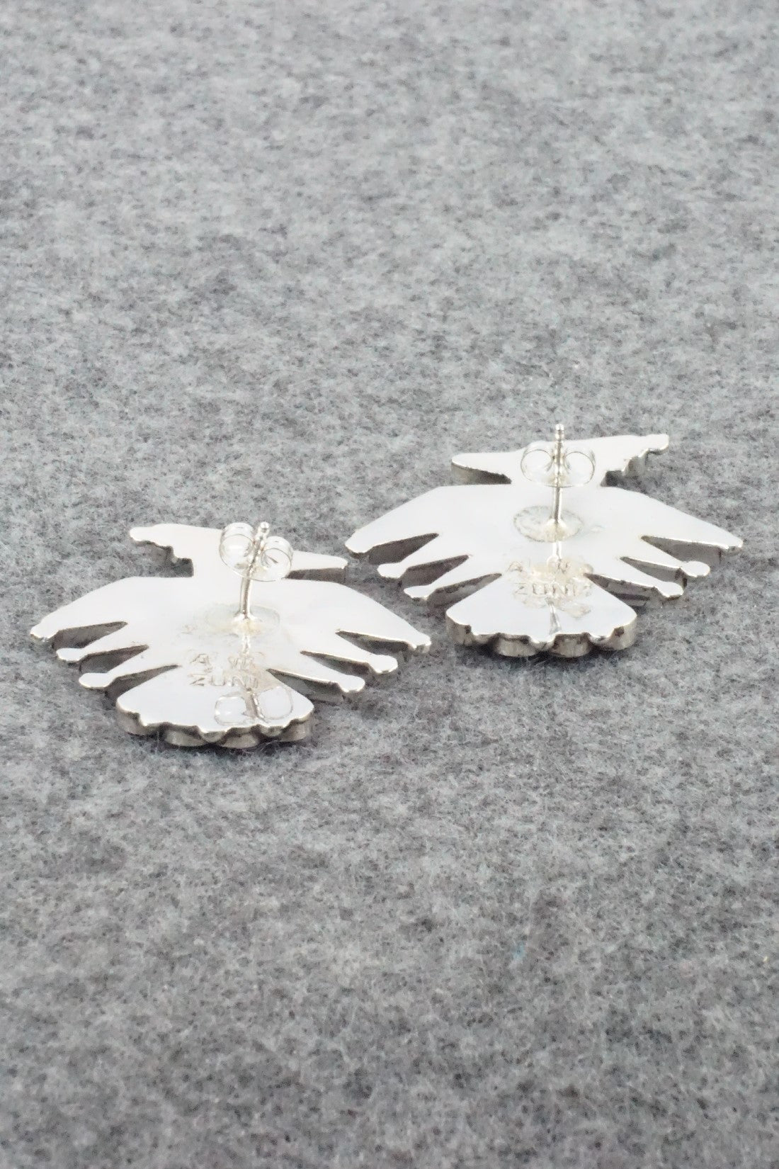 Multi Stone Inlay & Sterling Silver Earrings - Adrian Wallace