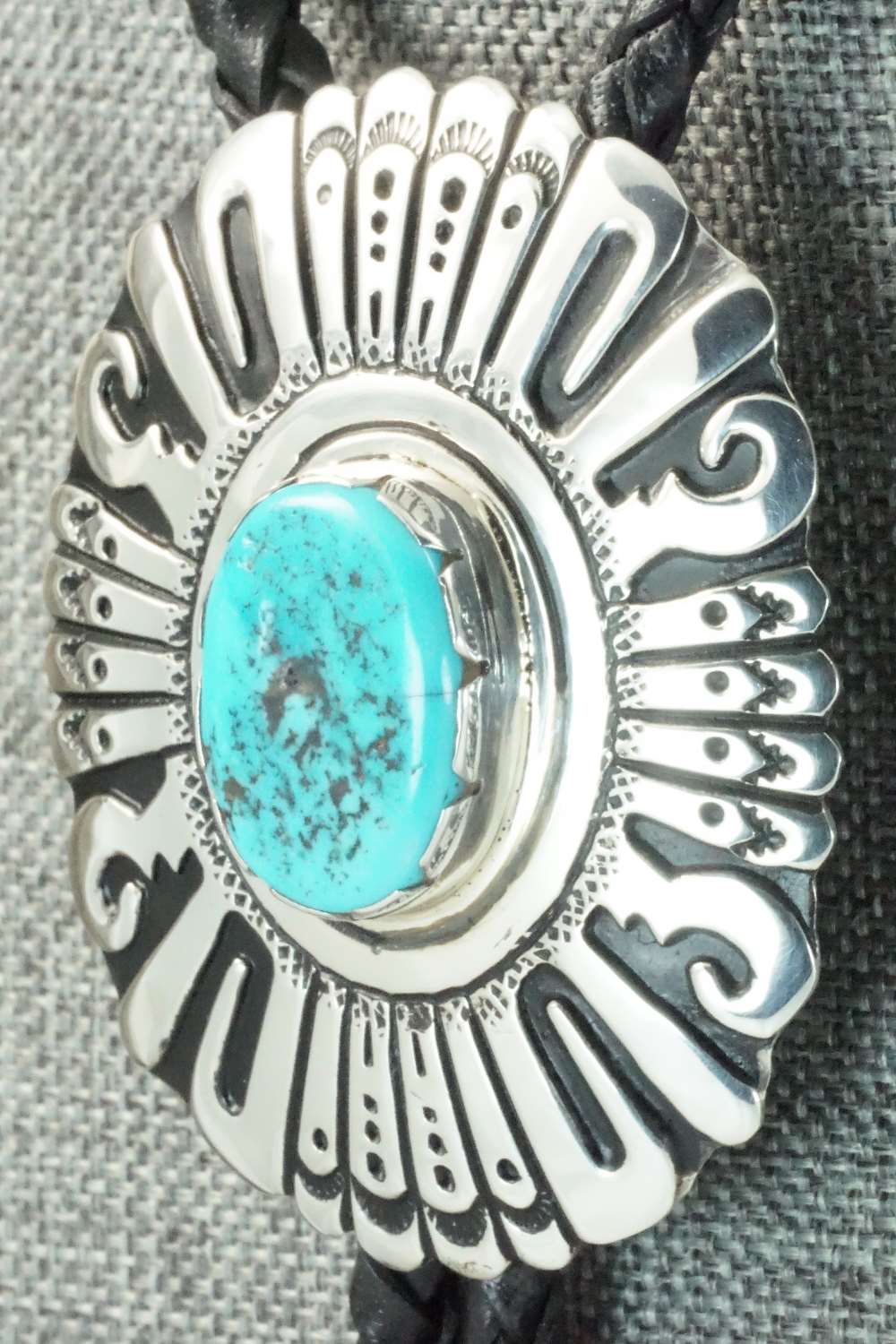 Turquoise & Sterling Silver Bolo Tie - Rosita Singer
