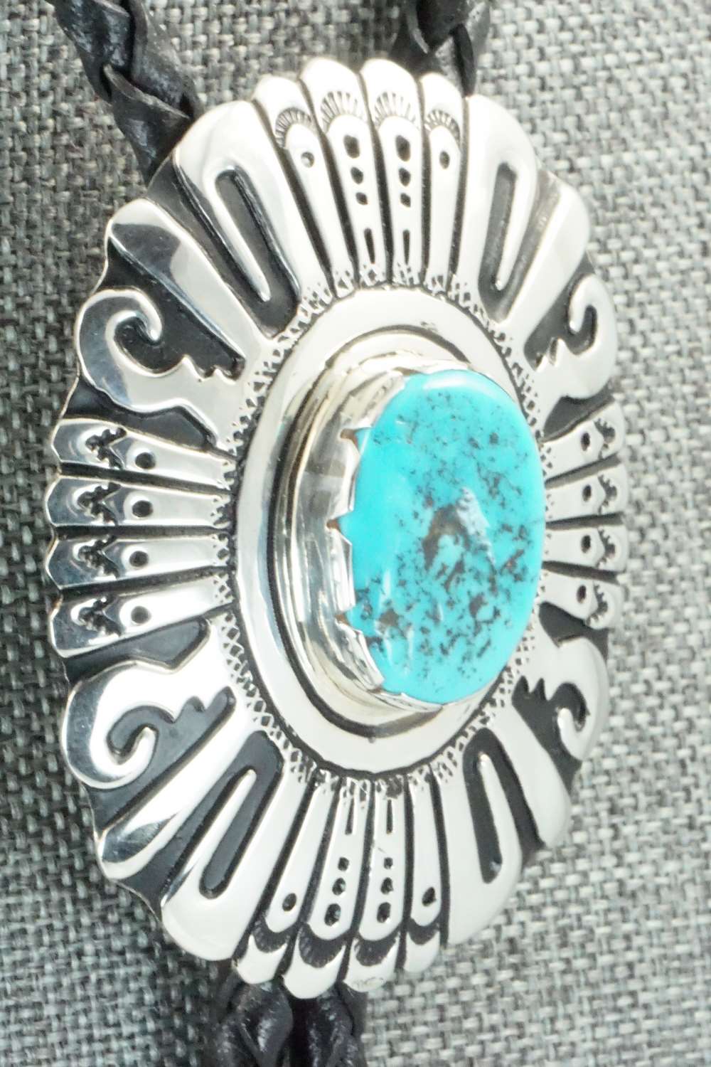 Turquoise & Sterling Silver Bolo Tie - Rosita Singer