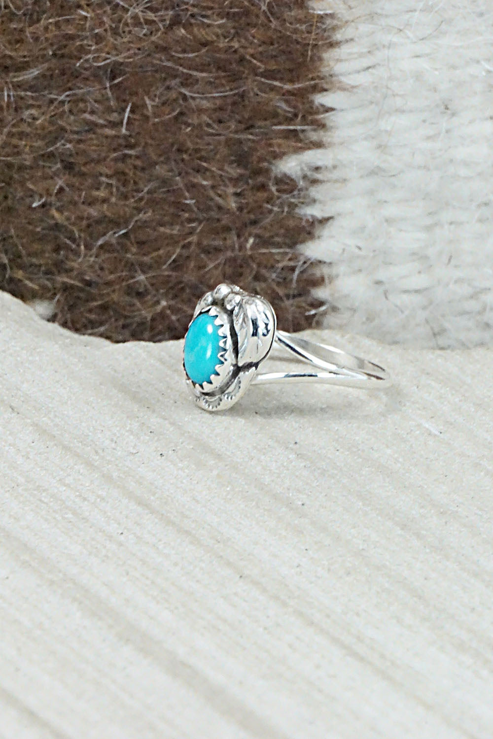 Turquoise & Sterling Silver Ring - Alice Rose Saunders - Size 7.75