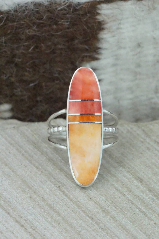 Spiny Oyster & Sterling Silver Ring - Harold Smith - Size 8.5
