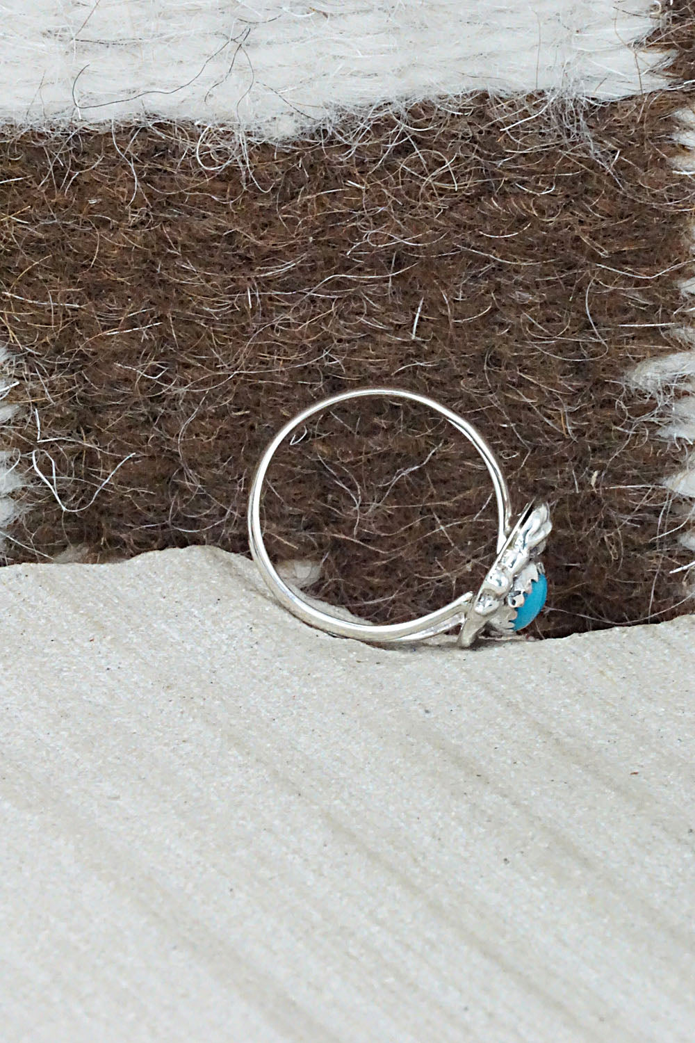 Turquoise & Sterling Silver Ring - Alice Rose Saunders - Size 5.5