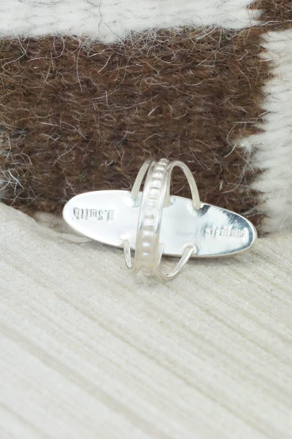 Spiny Oyster & Sterling Silver Ring - Harold Smith - Size 8.5