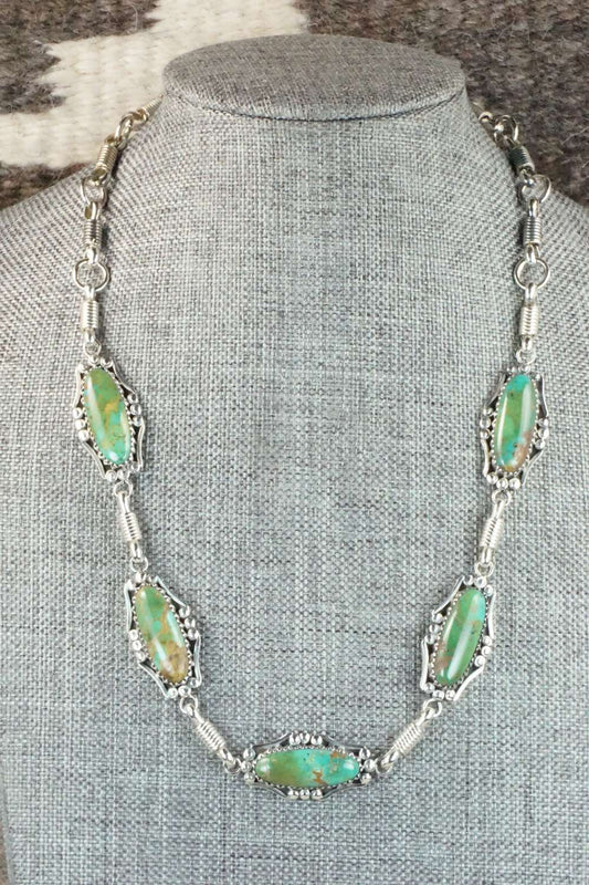 Turquoise & Sterling Silver Necklace - Navajo