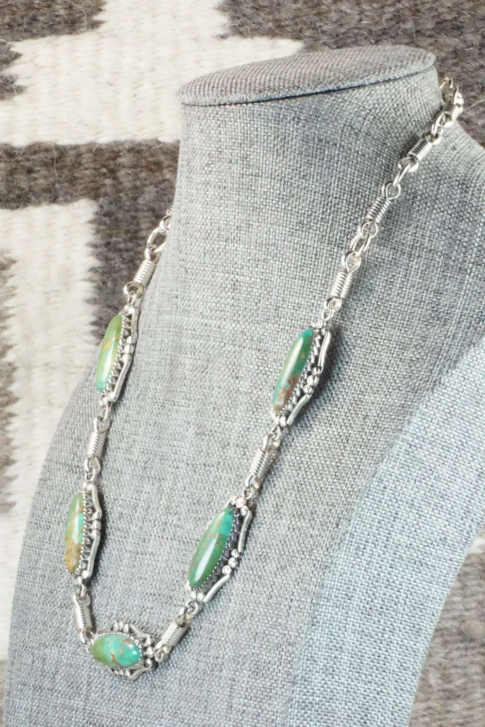 Turquoise & Sterling Silver Necklace - Navajo