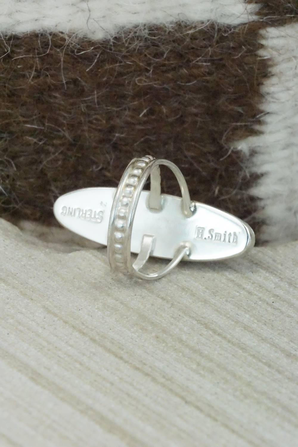 Spiny Oyster & Sterling Silver Ring - Harold Smith - Size 7.5