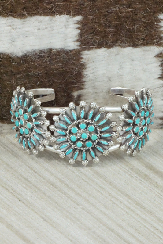 Turquoise & Sterling Silver Bracelet - Merlinda Chavez
