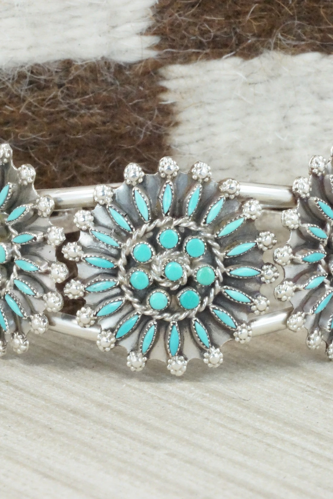Turquoise & Sterling Silver Bracelet - Merlinda Chavez