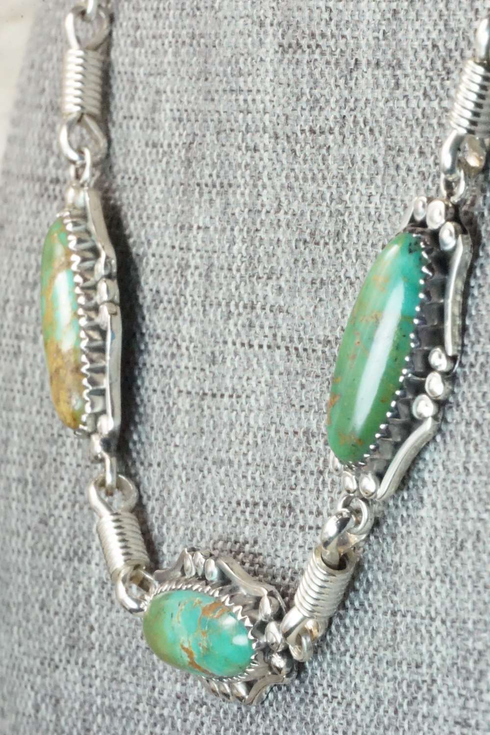 Turquoise & Sterling Silver Necklace - Navajo