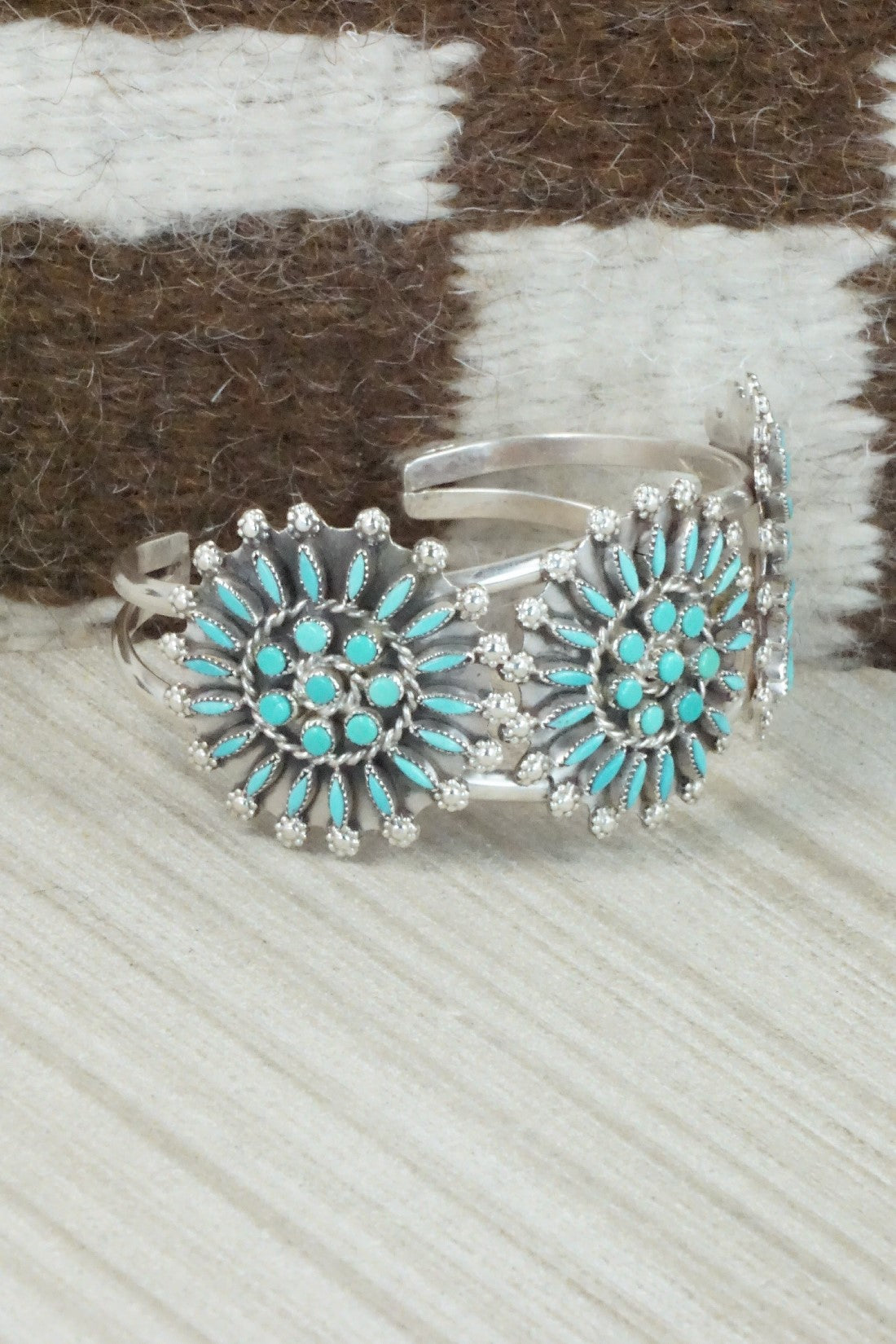Turquoise & Sterling Silver Bracelet - Merlinda Chavez