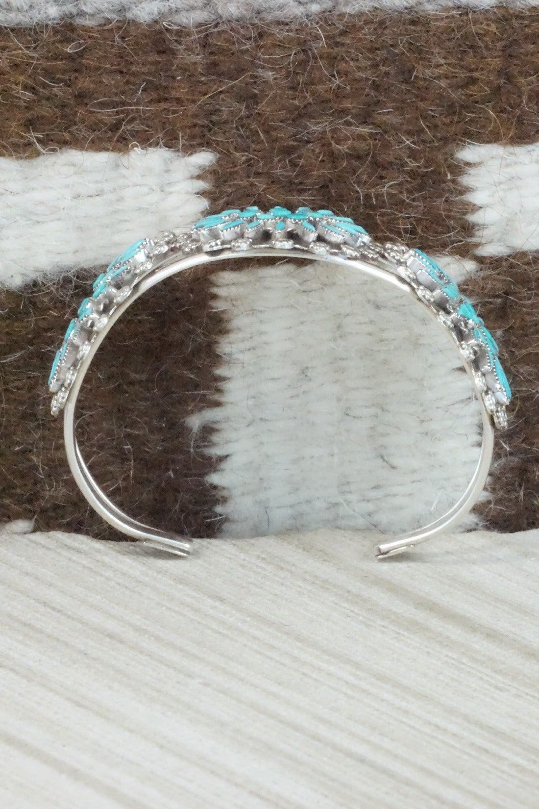 Turquoise & Sterling Silver Bracelet - Merlinda Chavez