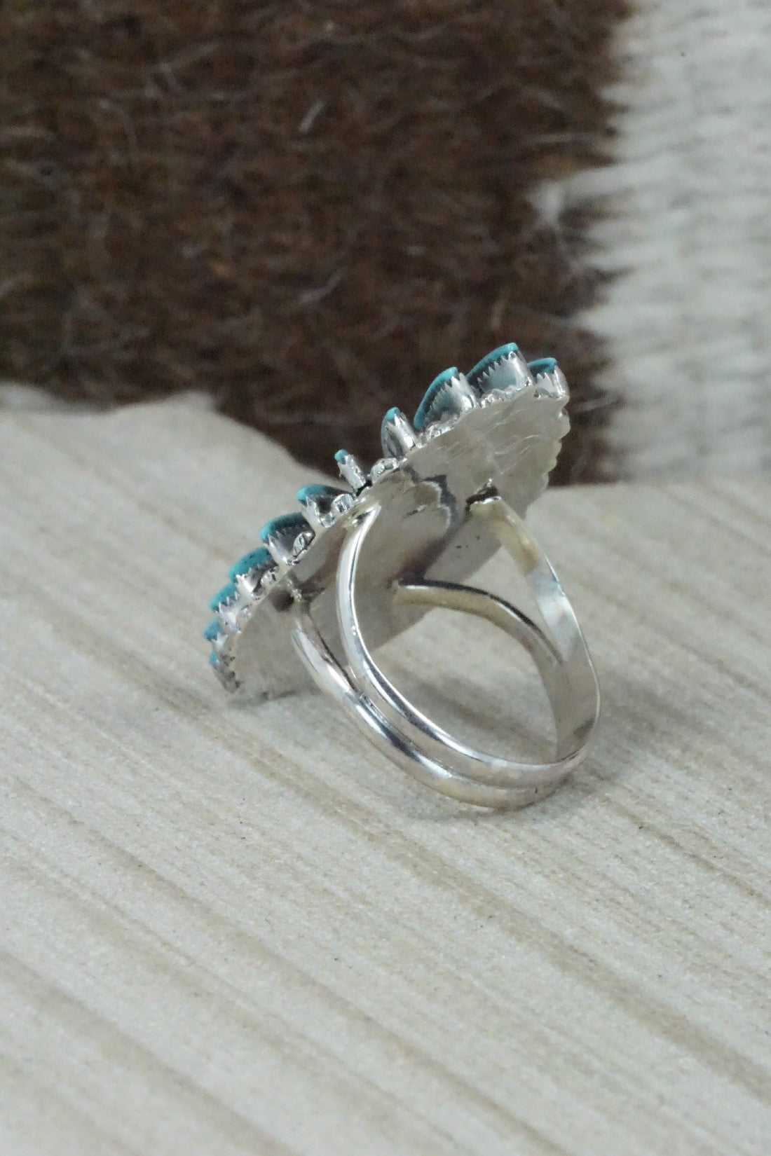 Turquoise & Sterling Silver Ring - Carla Laconsello - Size 6.25