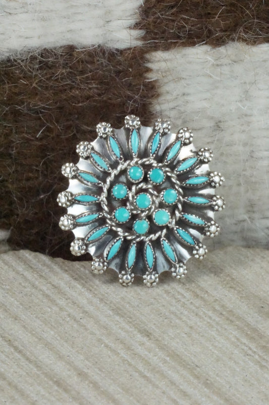 Turquoise & Sterling Silver Ring - Merlinda Chavez - Size 9