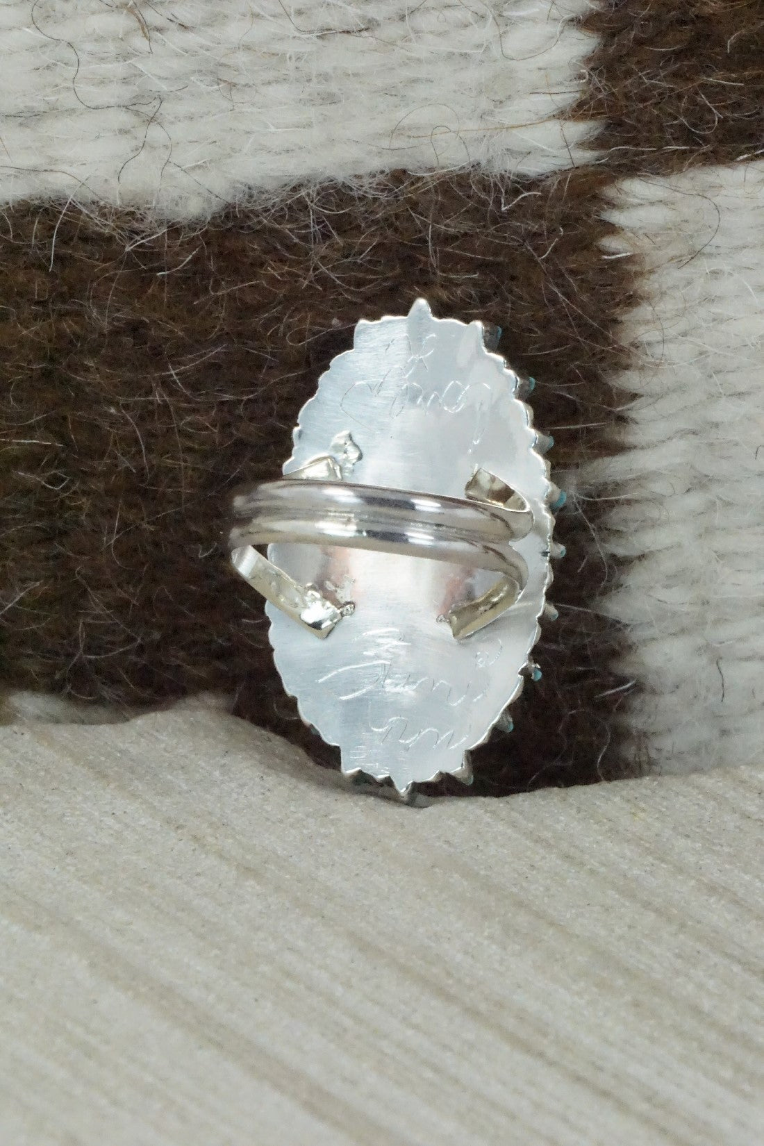 Turquoise & Sterling Silver Ring - Carla Laconsello - Size 6.25