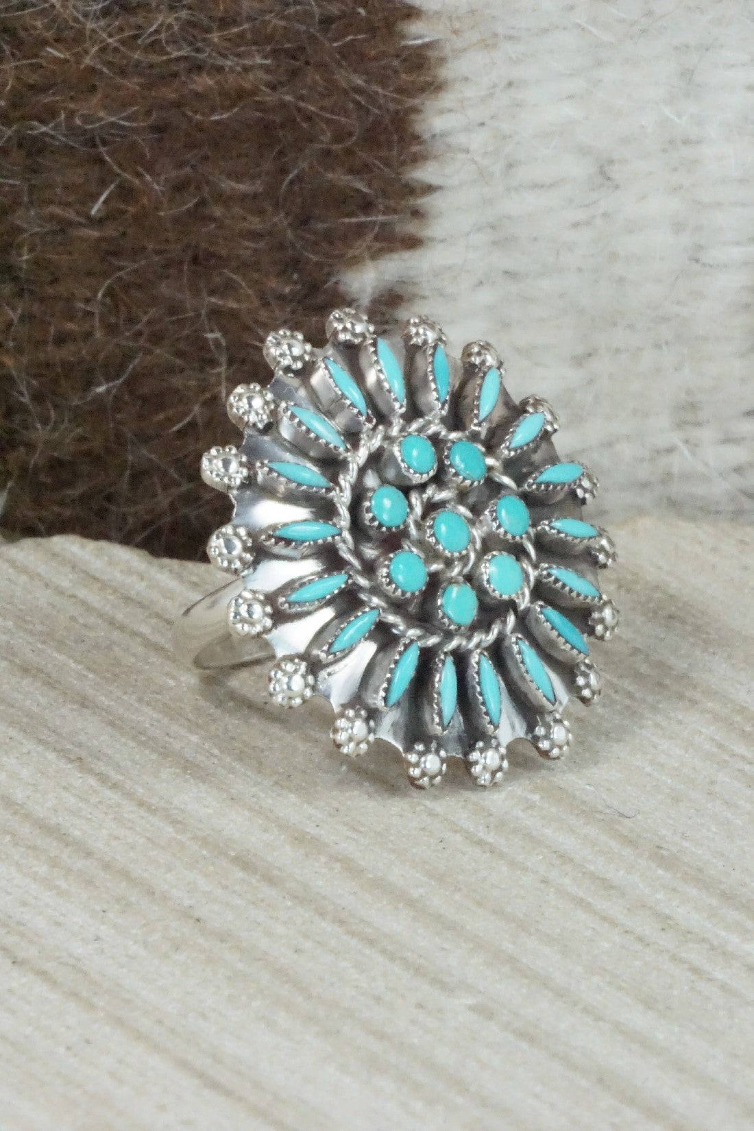 Turquoise & Sterling Silver Ring - Merlinda Chavez - Size 9
