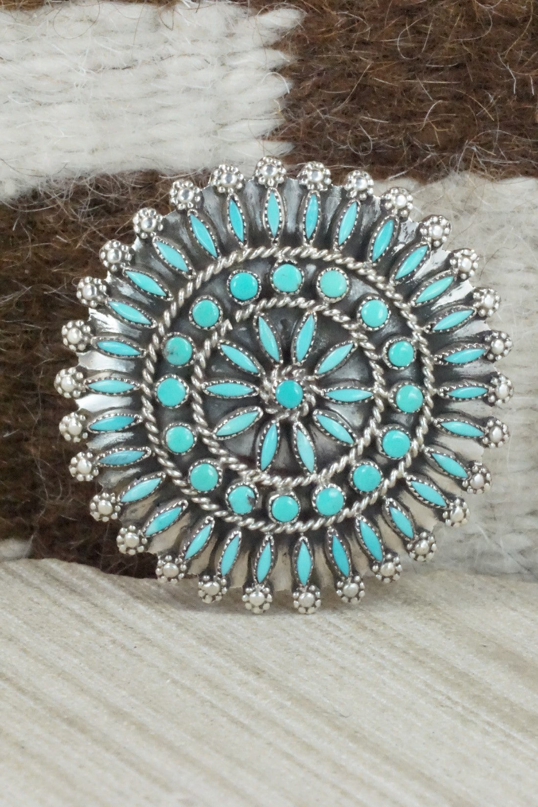 Turquoise & Sterling Silver Ring - Merlinda Chavez - Size 10