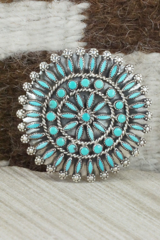 Turquoise & Sterling Silver Ring - Merlinda Chavez - Size 10