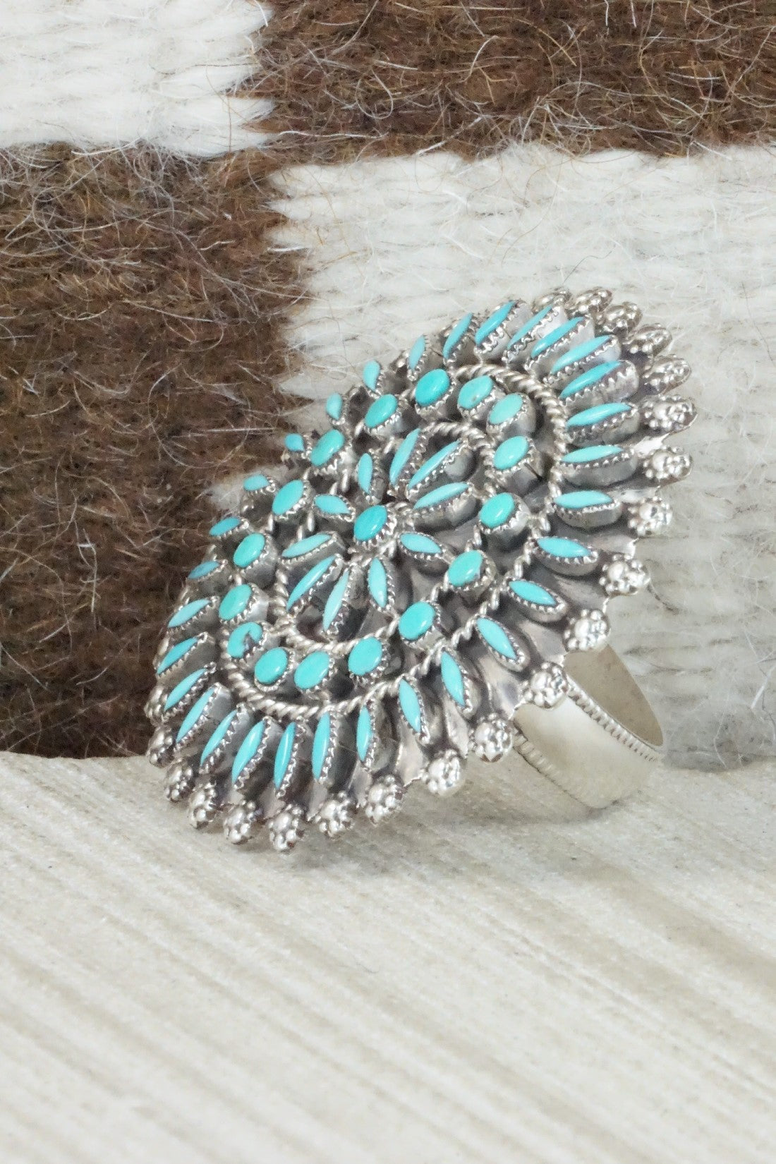 Turquoise & Sterling Silver Ring - Merlinda Chavez - Size 10