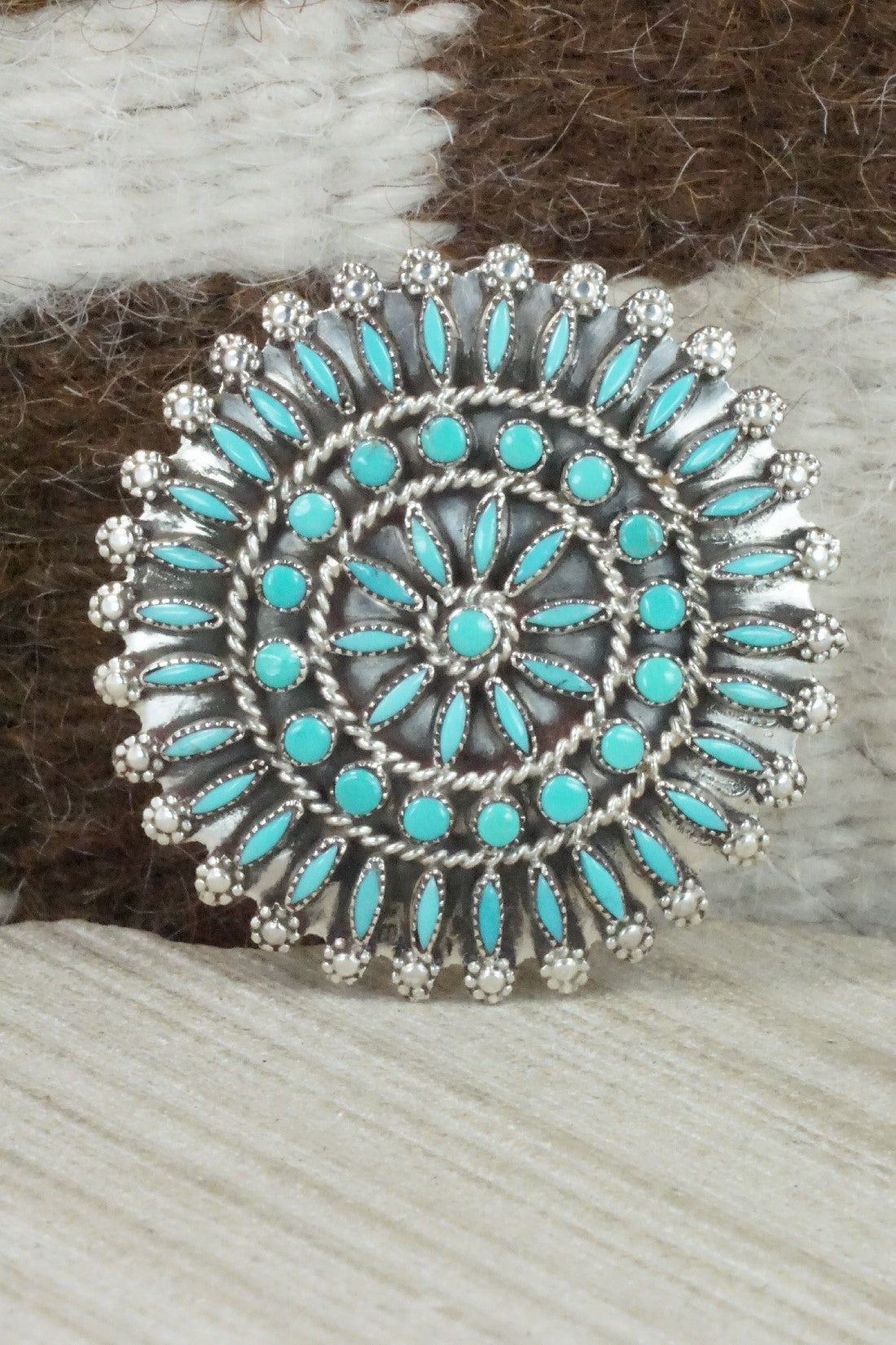 Turquoise & Sterling Silver Ring - Merlinda Chavez - Size 10