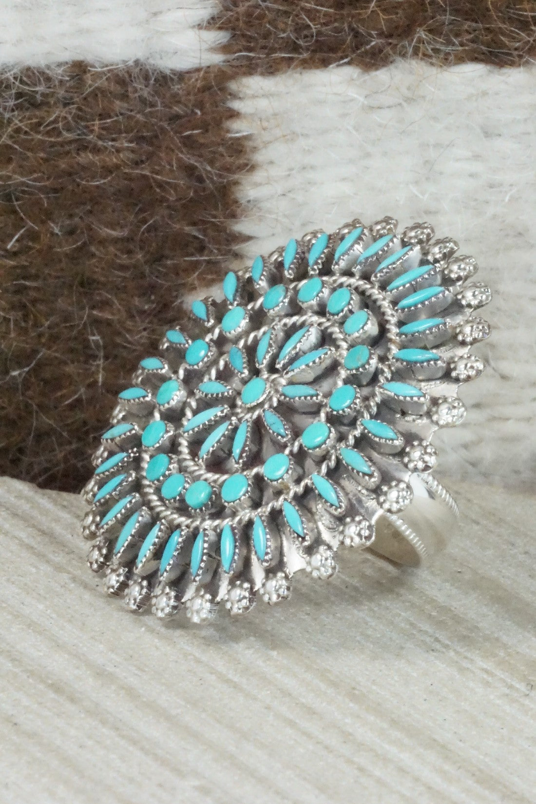 Turquoise & Sterling Silver Ring - Merlinda Chavez - Size 10