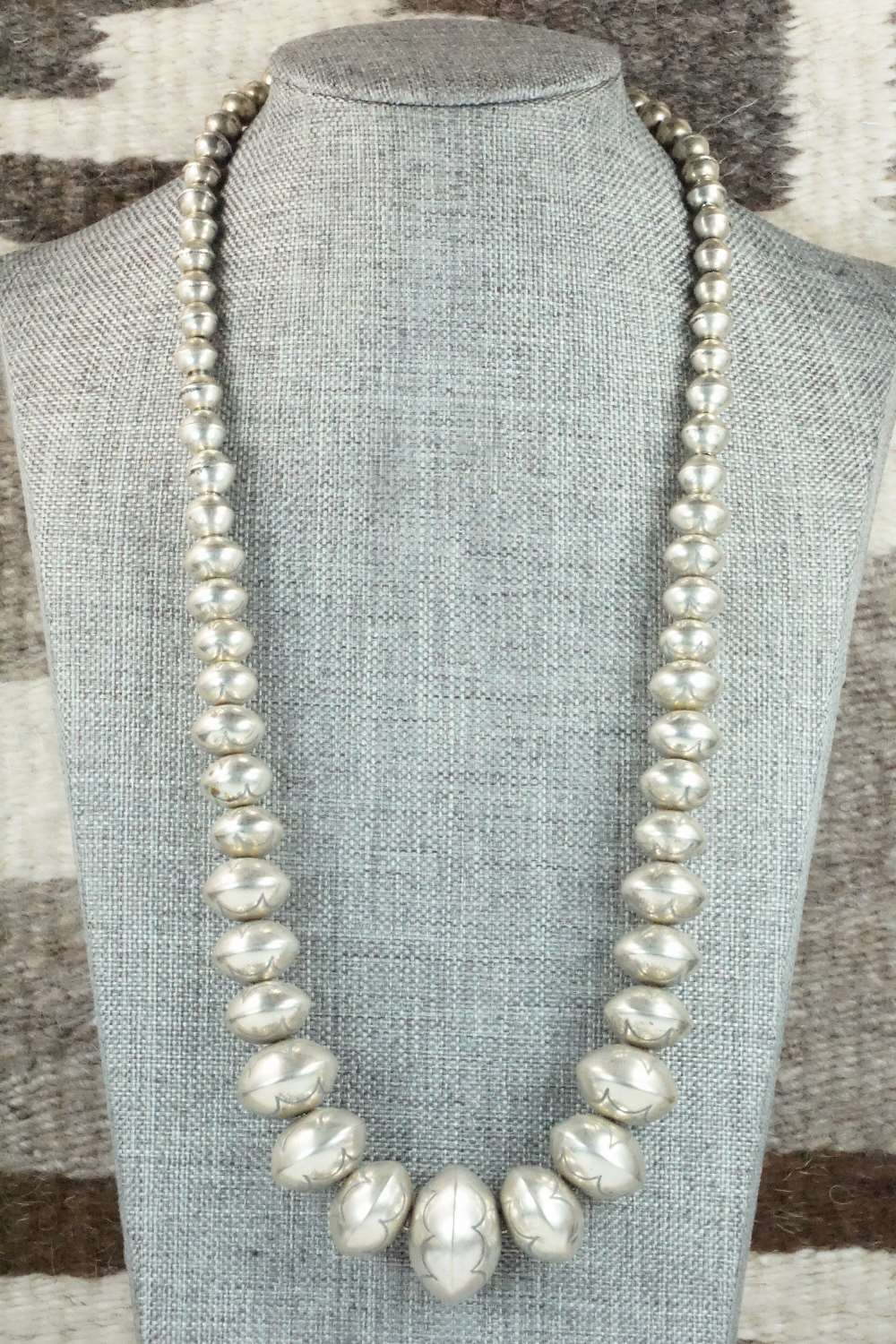Sterling Silver Navajo Pearl Necklace - Navajo