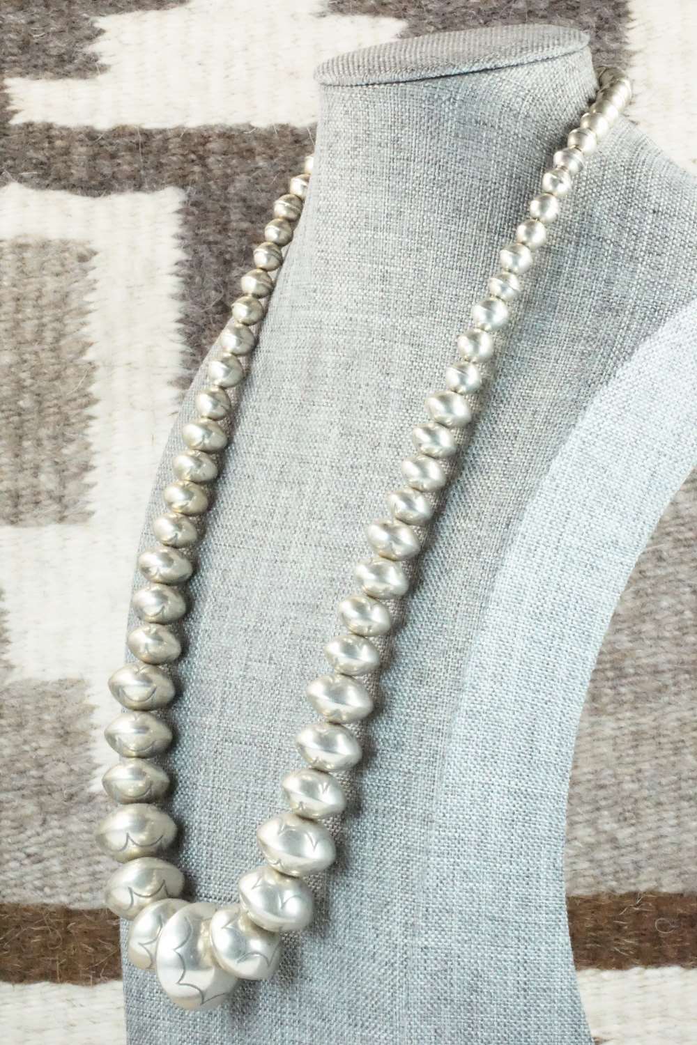 Sterling Silver Navajo Pearl Necklace - Navajo