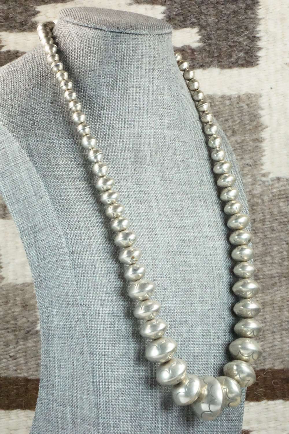 Sterling Silver Navajo Pearl Necklace - Navajo