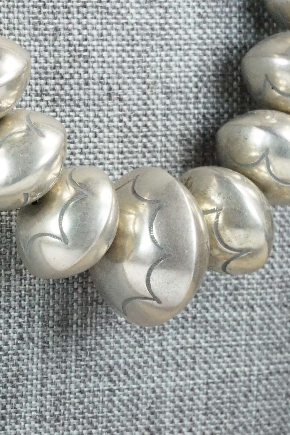 Sterling Silver Navajo Pearl Necklace - Navajo