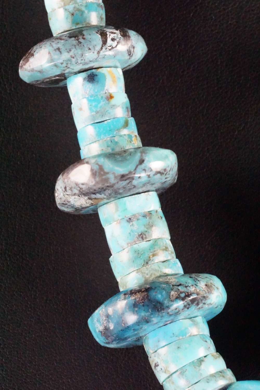 Turquoise, Spiny Oyster & Sterling Silver Necklace - Lupe Lovato