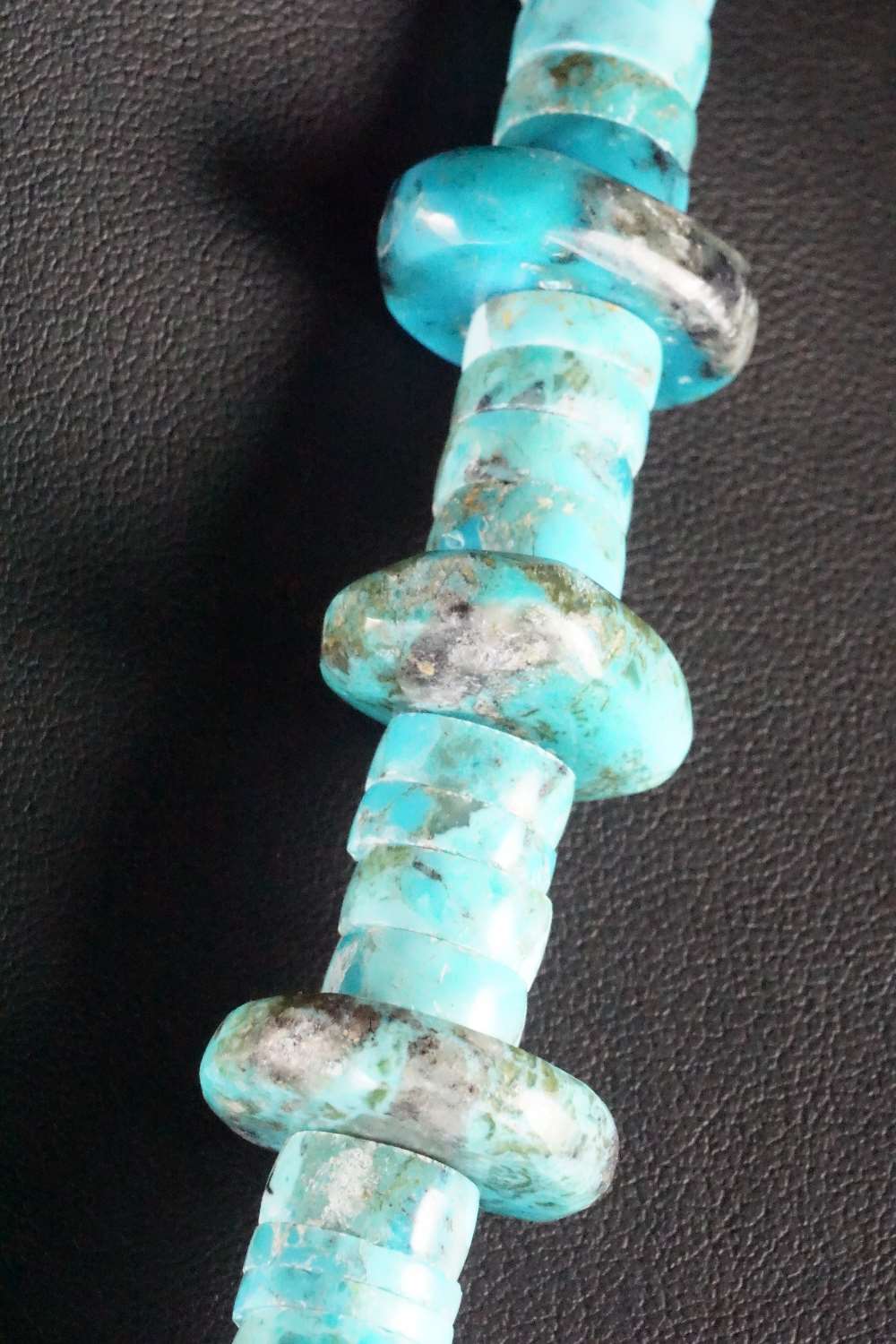 Turquoise, Spiny Oyster & Sterling Silver Necklace - Lupe Lovato