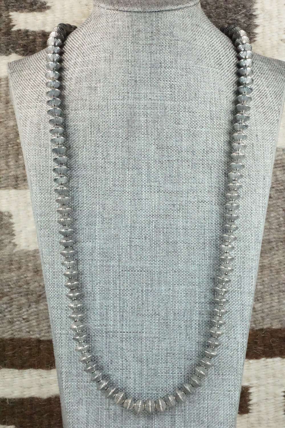 Sterling Silver Navajo Pearl Necklace - Navajo