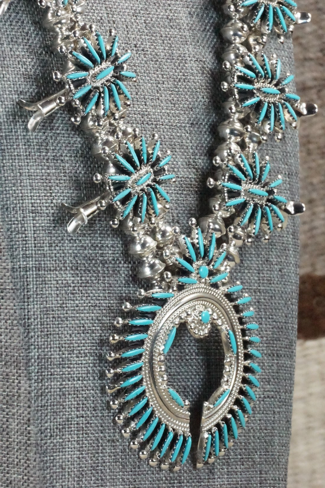 Carl Luthey Turquoise Squash Blossom Necklace | Hoel's Sedona