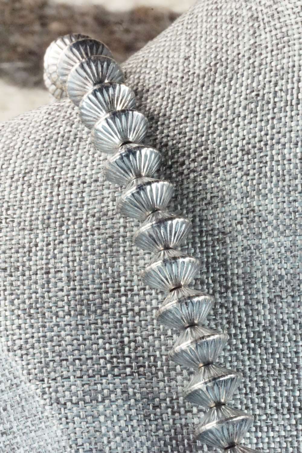 Sterling Silver Navajo Pearl Necklace - Navajo