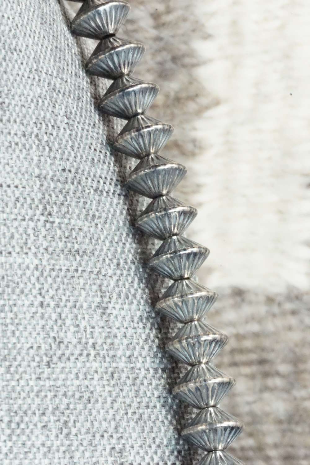 Sterling Silver Navajo Pearl Necklace - Navajo