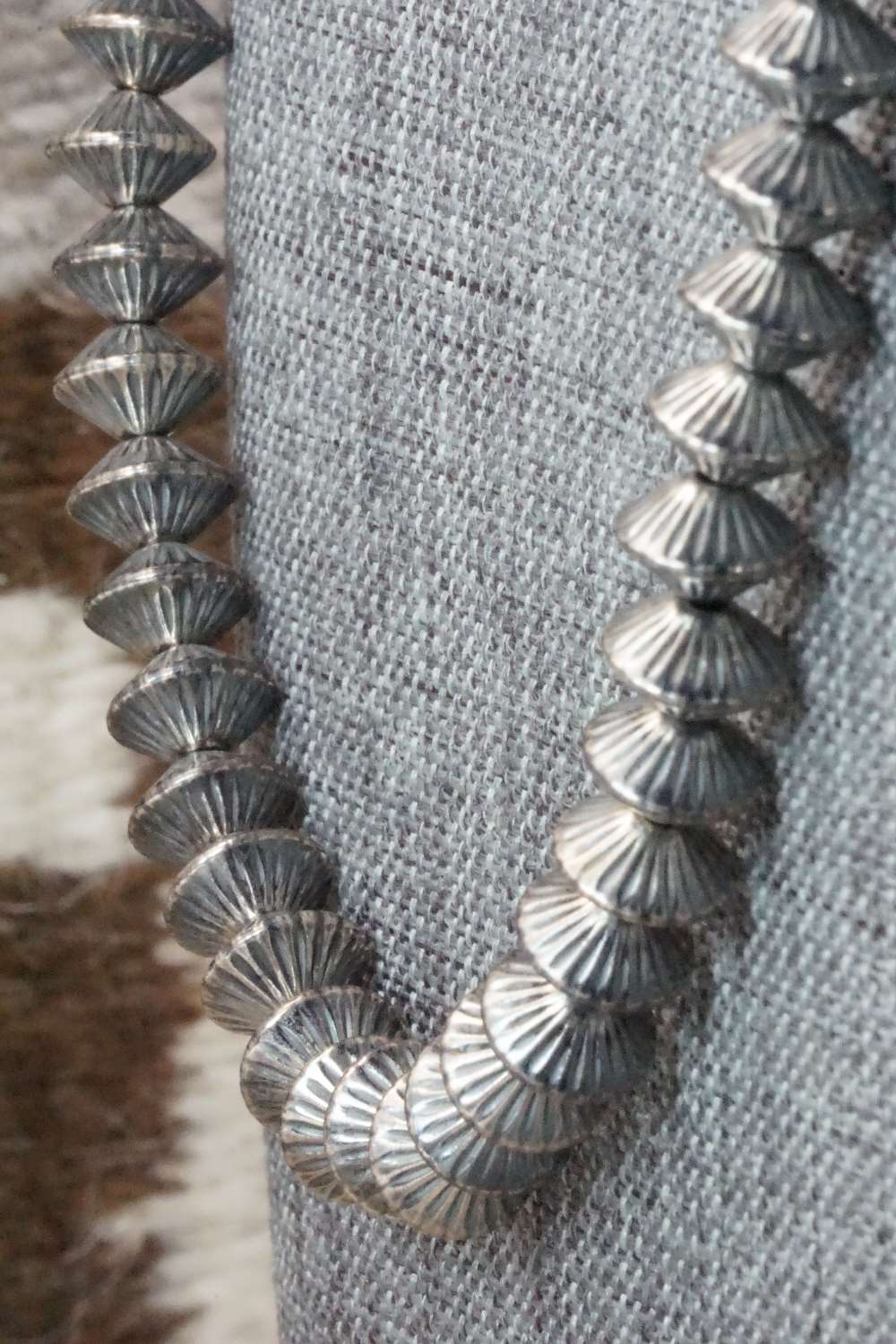Sterling Silver Navajo Pearl Necklace - Navajo