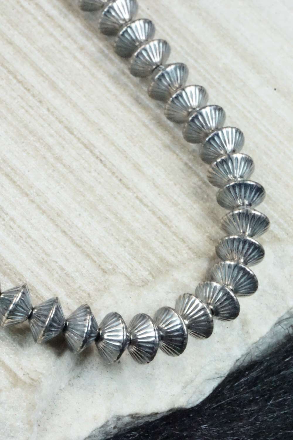 Sterling Silver Navajo Pearl Necklace - Navajo