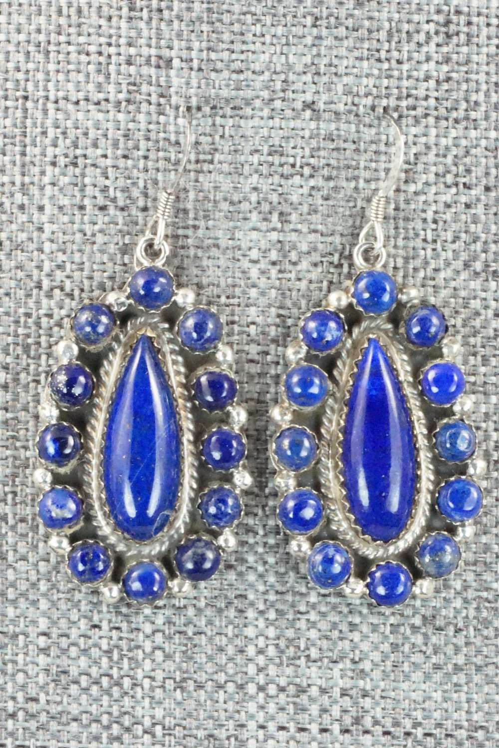 Lapis and Sterling Silver Earrings - Navajo