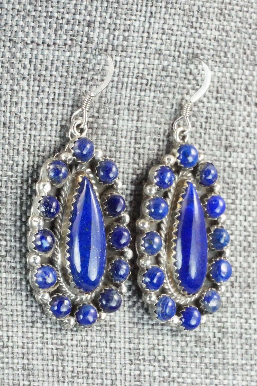 Lapis and Sterling Silver Earrings - Navajo