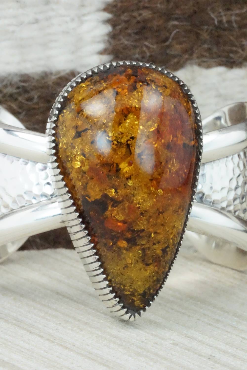 Amber & Sterling Silver Bracelet - Derrick Gordon