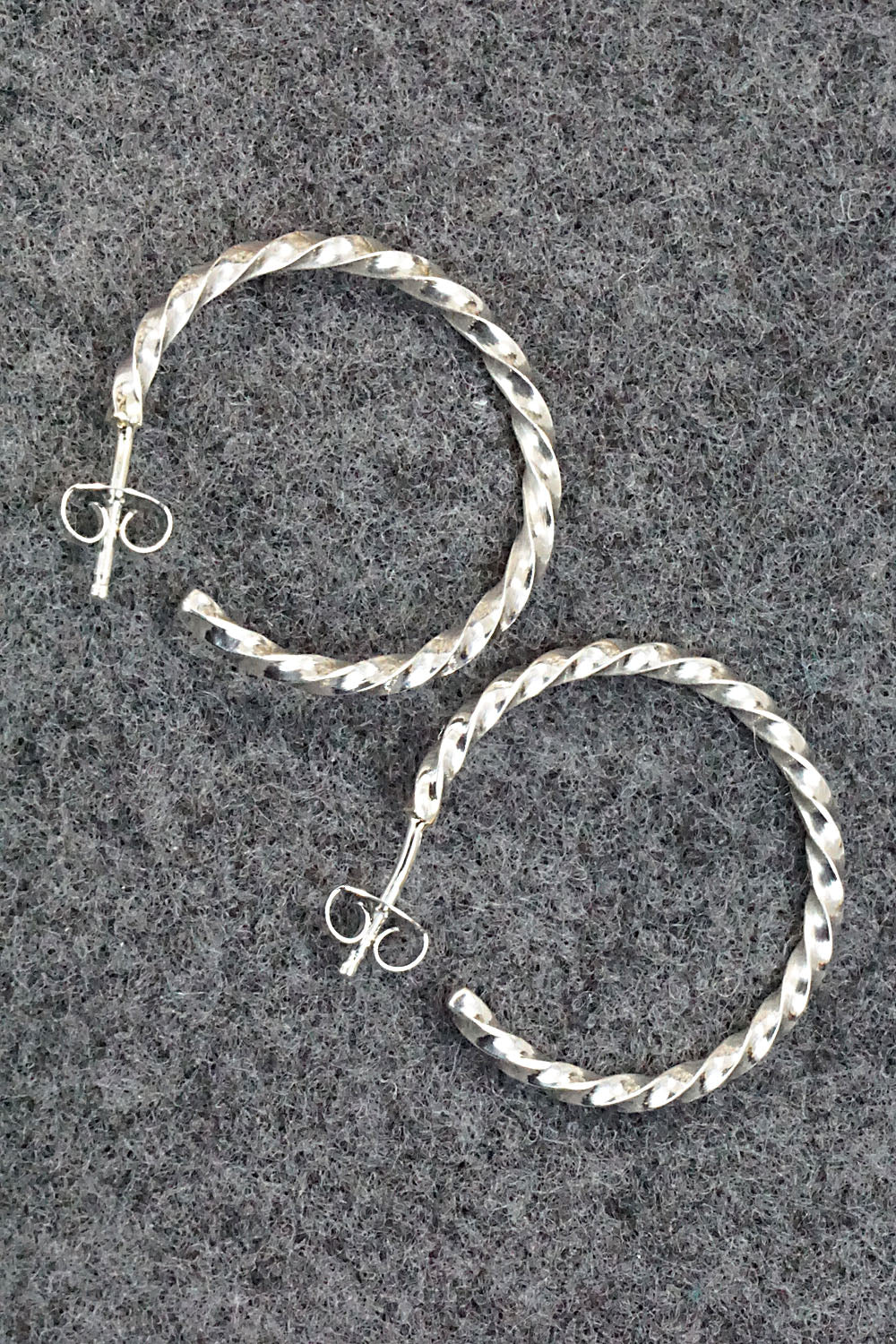 Sterling Silver Hoop Earrings - Elaine Tahe