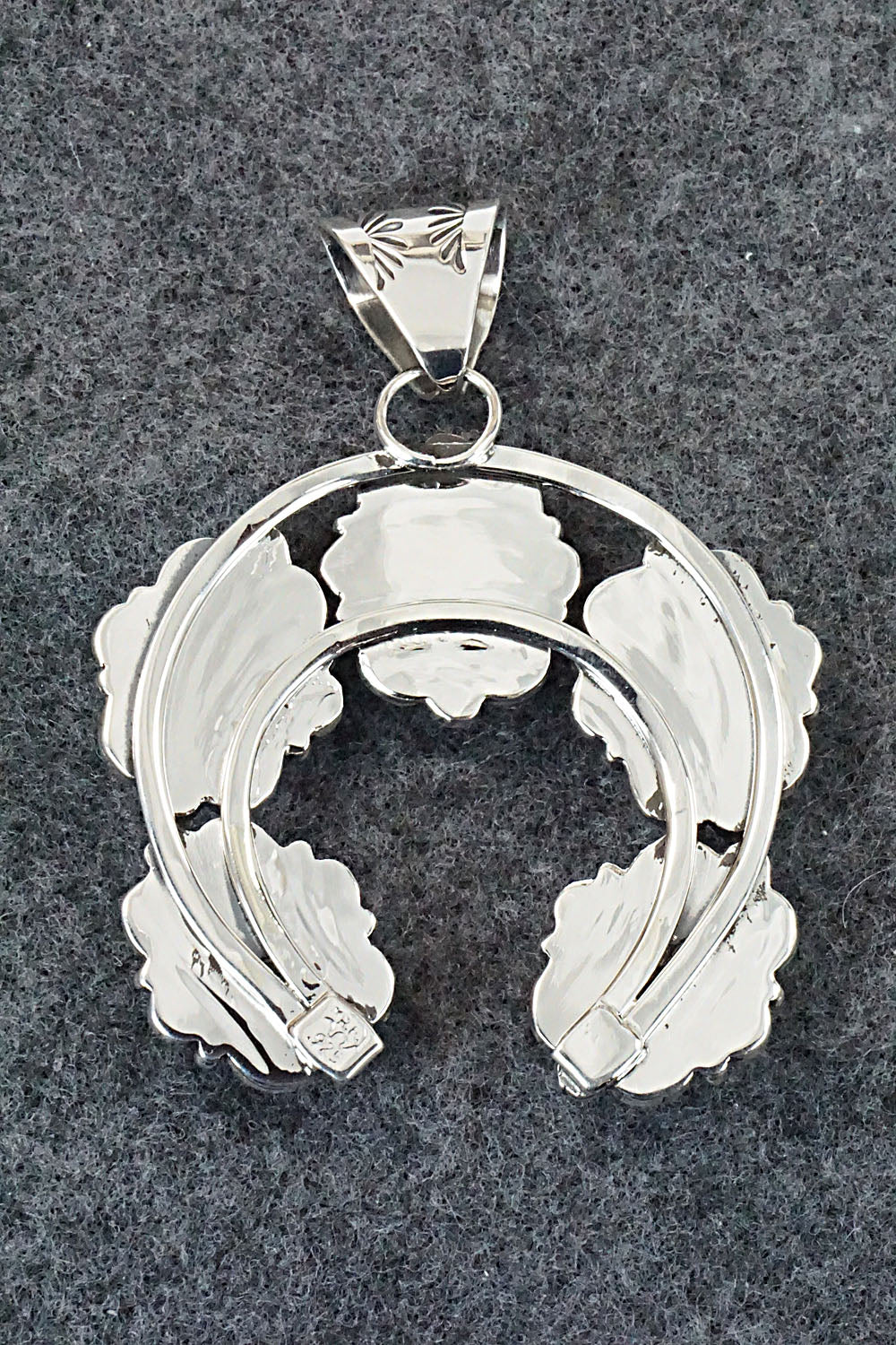 White Buffalo and Sterling Silver Naja Pendant - Calvin Belin