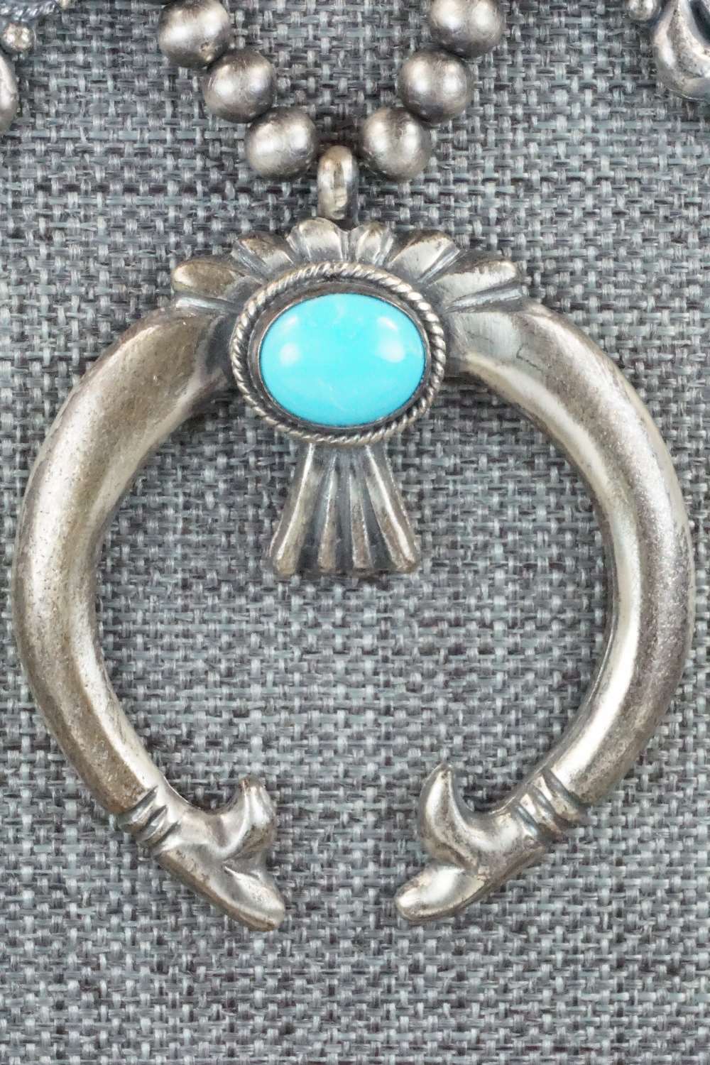 Turquoise & Sterling Silver Squash Blossom - Bobby Platero